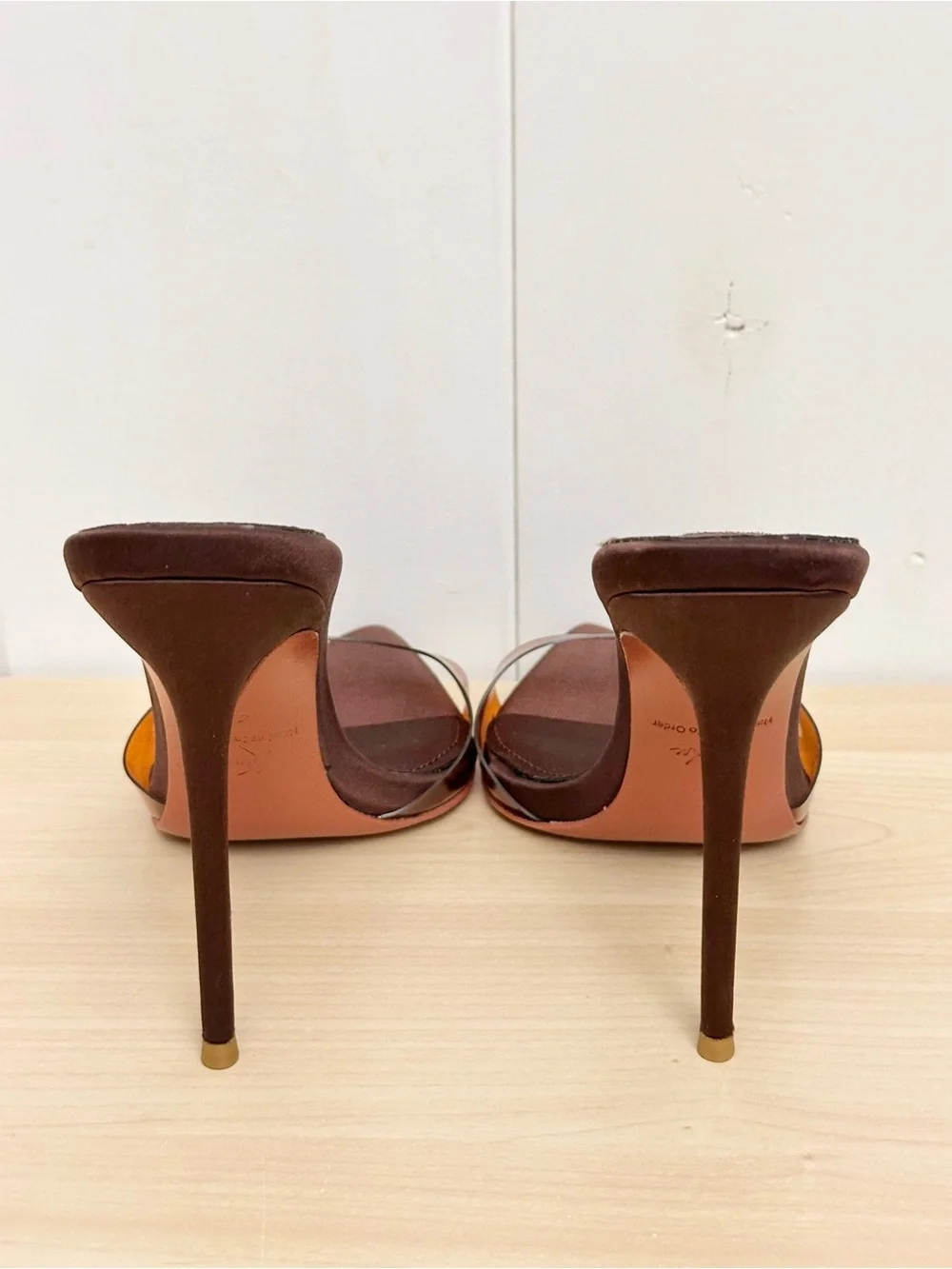 Kandee Dark Chocolate Semi Transparent PVC Mules Size 40